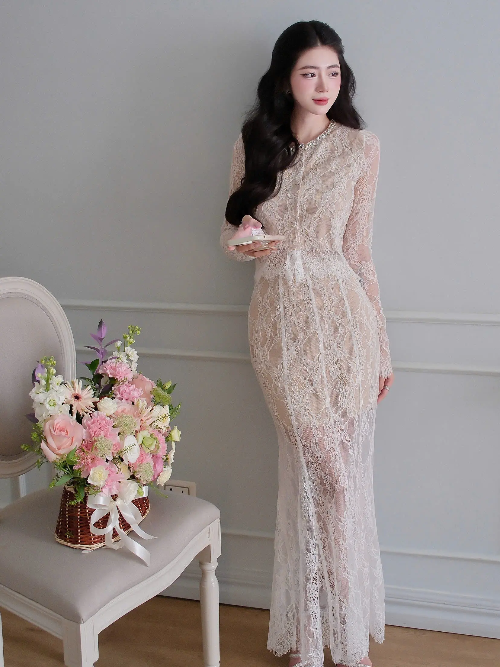 Set thiết kế đuôi cá cổ ngọc sang chảnh cho nữ