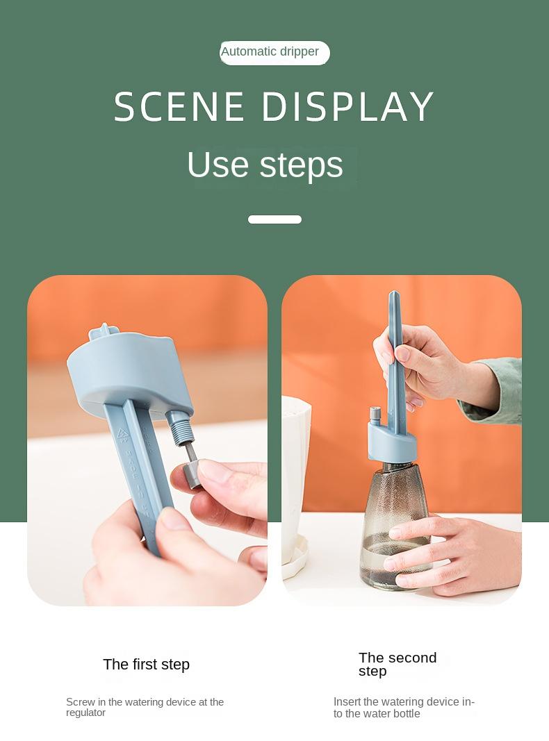 Product Introduction of Automatic Watering Tool, Drip Irrigation, Plant Watering System, Home Use, Travel Watering Can, Water Bottle for Plants 9