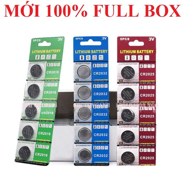 Vỉ 5 Pin cúc áo pin nút 3V lithium CR2032 CR2025 CR2016 phù hợp nhiều thiết bị mới 100%full box dung lượng lớn sử dụng lâu pin lithium pin 3v