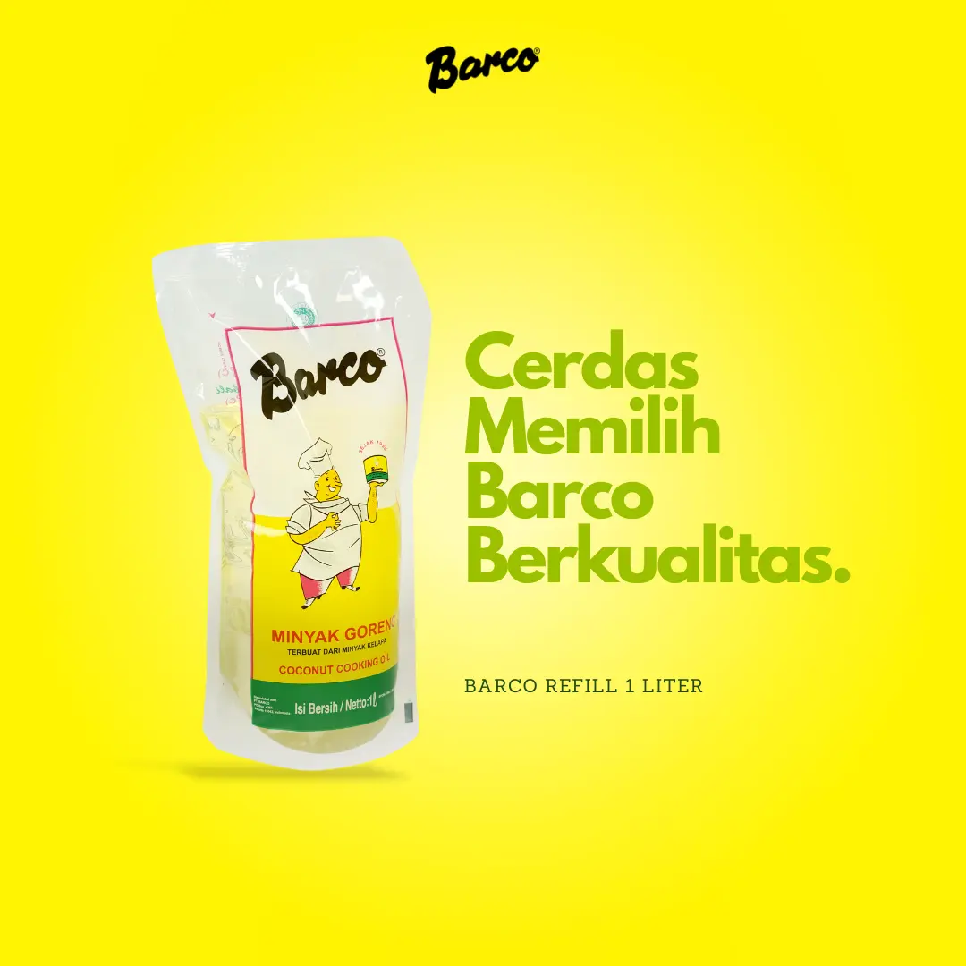 Barco Minyak Goreng Kelapa Pouch 1 Ltr