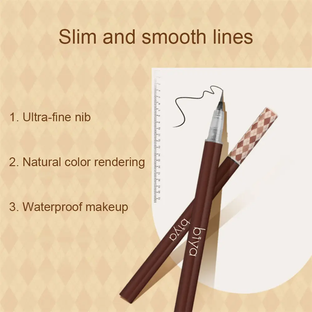 BIYA Pensel Kening Cecair / Celak Ultra-halus licin kalis air kalis peluh tahan lama kosmetik semula jadi celak kening Eyebrow Makeup Mekap