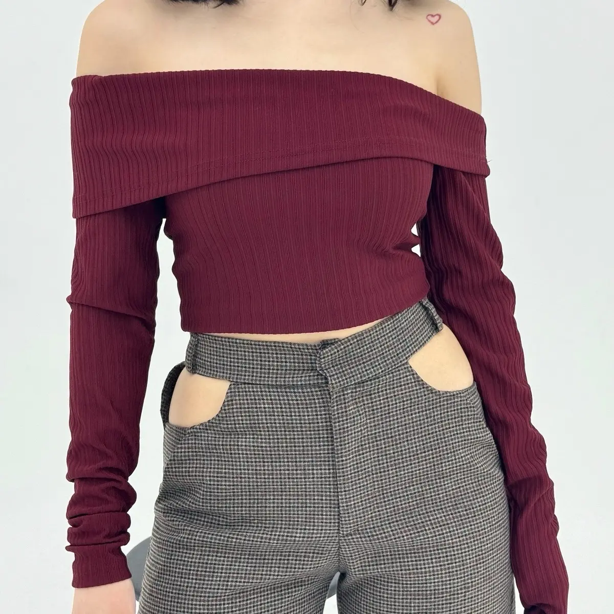 [ AUBREE ] Camille Top / Sabrina Wanita / Atasan Wanita Panjang