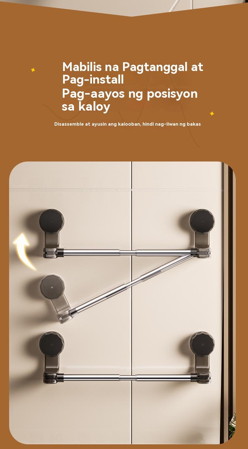 Product Introduction of Giá Treo Khăn Hút Gắn Tường Có Thể Điều Chỉnh Có Thể Mở Rộng, Không Cần Khoan, Thép Không Gỉ Bền 9