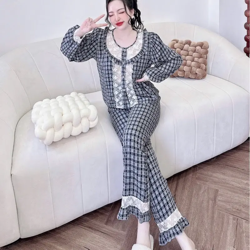@minx.shop set đồ bộ pyjama mặc nhà chất liệu kate