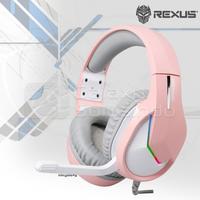 Gambar REXUS Vonix F80 RGB Gaming Headset - Merah Muda - Hitam dari GASOL MALANG Kota Malang 1 Tokopedia