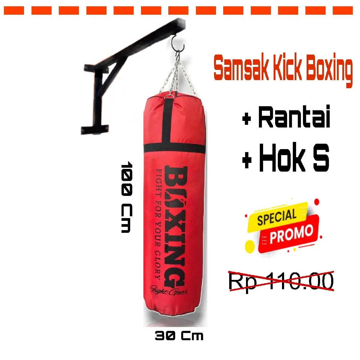 Samsak Beladiri Tinju MMA Muaythai 1 Meter - Tanpa Isi samsak gantung taekwondo Boxing Original Silat