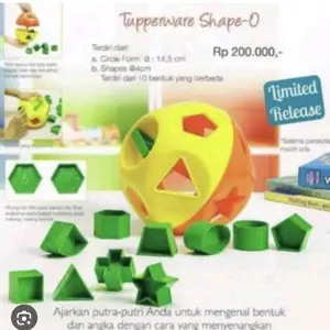 shape o toy Tupperware  Mainan Anak