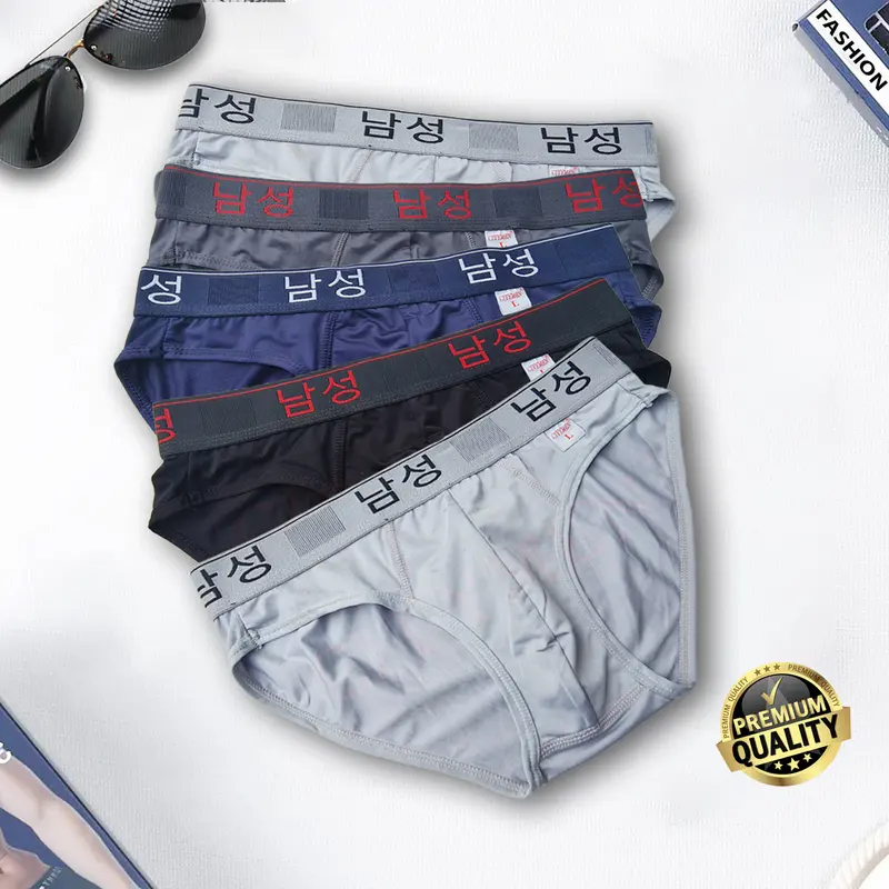 Combo 3-4-5-6-8-10 quần sịp nam Hàn Quốc thun lạnh, quần lót nam cạp cao 4cm, quần xì nam co dãn 4 chiều, Đồ lót nam Menswear thấm hút tốt Boxer Quần Boxer 1