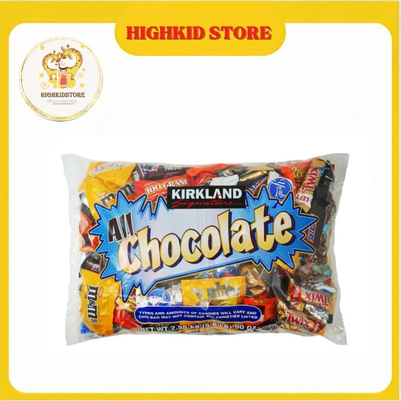 Date 6/2025 Kẹo Socola tổng hợp Kirkland All Chocolate 150 Pieces 2.55kg