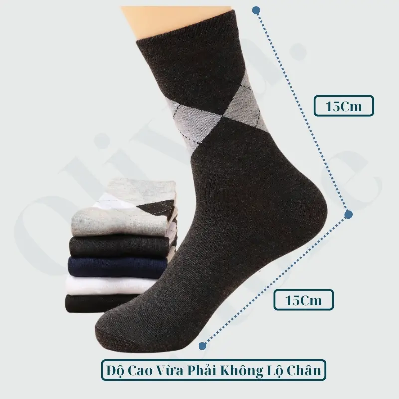Hộp 5 Đôi Tất dài nam cao cấp,lịch sự Menswear 7
