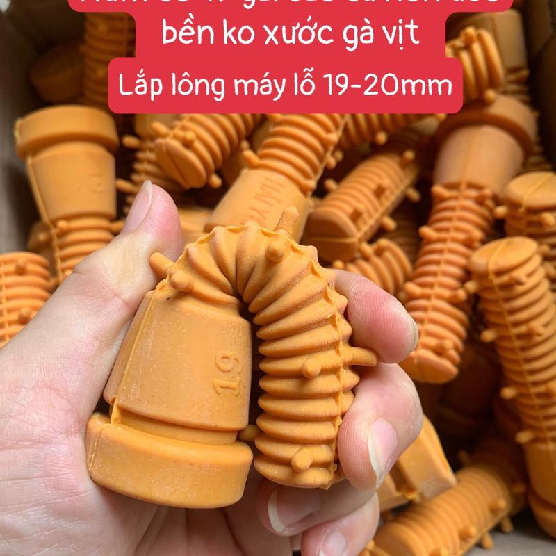 Combo 100 núm cỡ 19 gai cao su non cao Cấp thay lồng máy vặt lông Gà vịt gia cầm dành cho lỗ 19mm-20mm. Mềm dẻo nguyên liệu cao su non không gây rách da gà vịt gà chọi xanh+đỏ bội úp gà