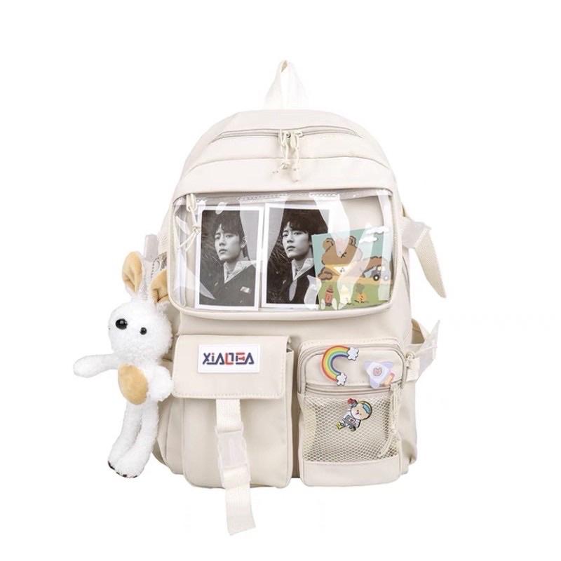 Product Introduction of Balo Ulzzang Hàn Quốc Thời Trang Đi Học Đi Chơi Phối Lưới Chống Thấm - BL HỒNG LÂM 12