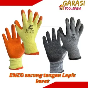 Sarung tangan ENZO sarung tangan safety karet kain safety gloves