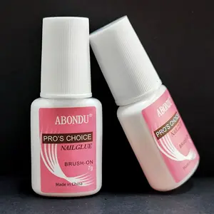 LEM CAIR Kuku Palsu Nail Tip Glue Rhinestone Aksesoris Nail Art  / lem kuku palsu / Lem Kuku Palsu Kuat BIRU DAN PINK Pro'S Choice Glue Brush on 7G ultra glue / lem kuku gel / lem kuku palsu / AT04