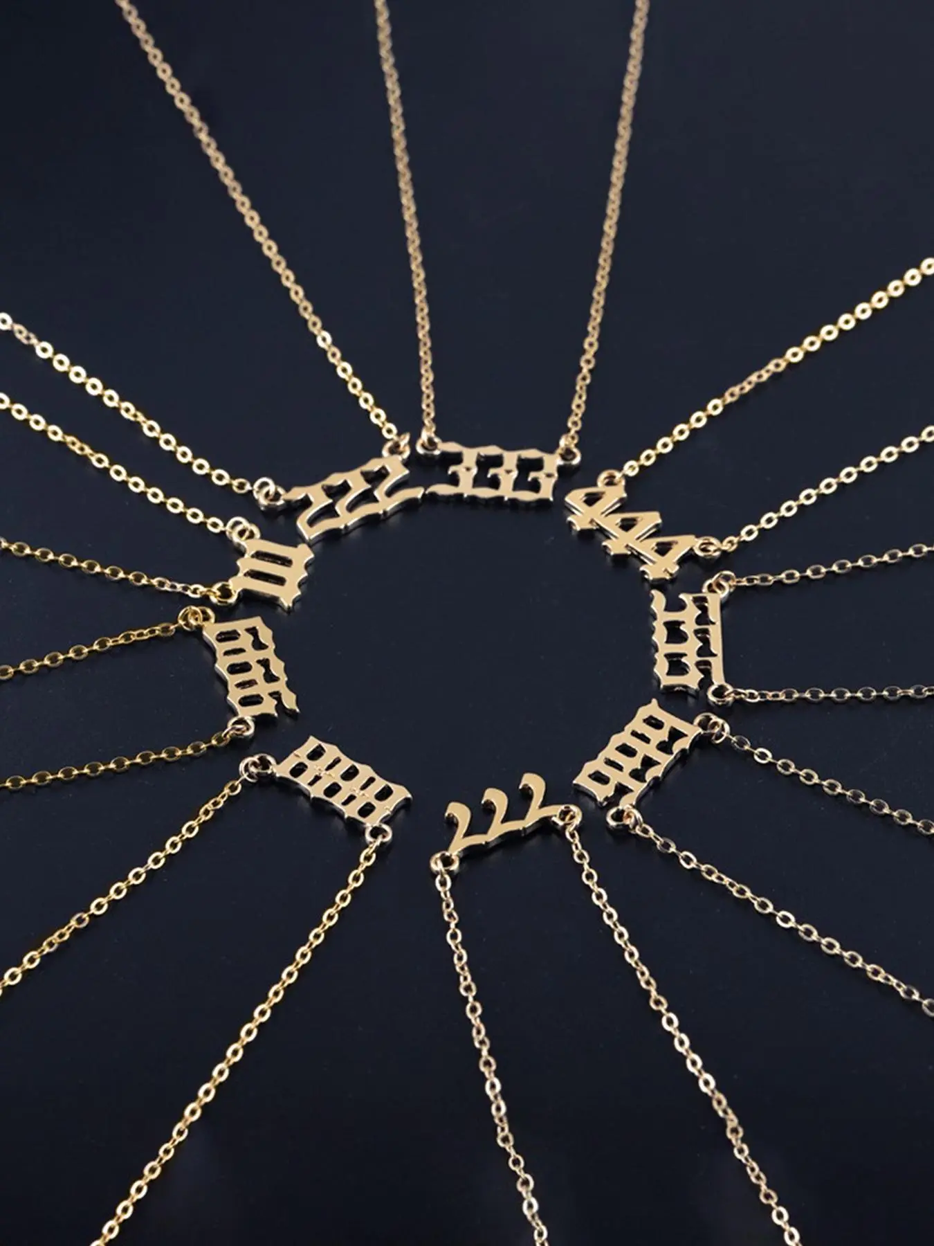 New Trendy Number Series Pendant Necklace for Women for Gift,  Matching Clavicle Chain Necklace, Classic Fashion Accessories for Daily Wear