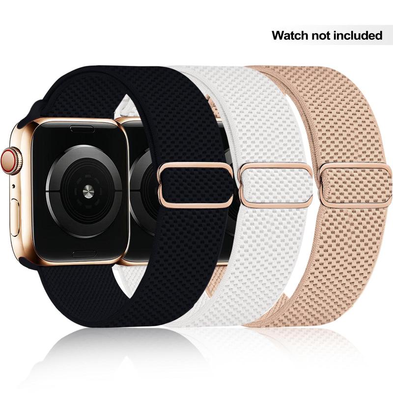 Stretchy Solo Loop Band for Apple Watch Band For Women Men, Water-resistant Sports Strap, Adjustable Sport Elastic Nylon Strap For iWatch Series, Boyfriend Gift 9