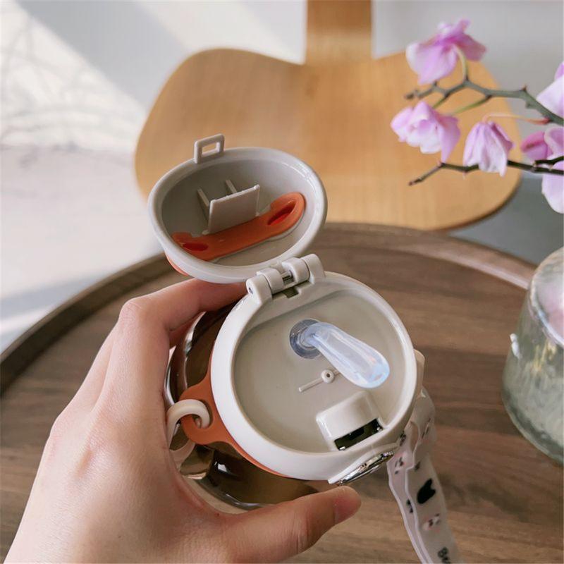 Cute Portable Childrens Sippy Cup, Fashionable Portable Handle Design, Coffee Cup, Cartoon Childrens Water Cup, Portable And Large Capacity 3