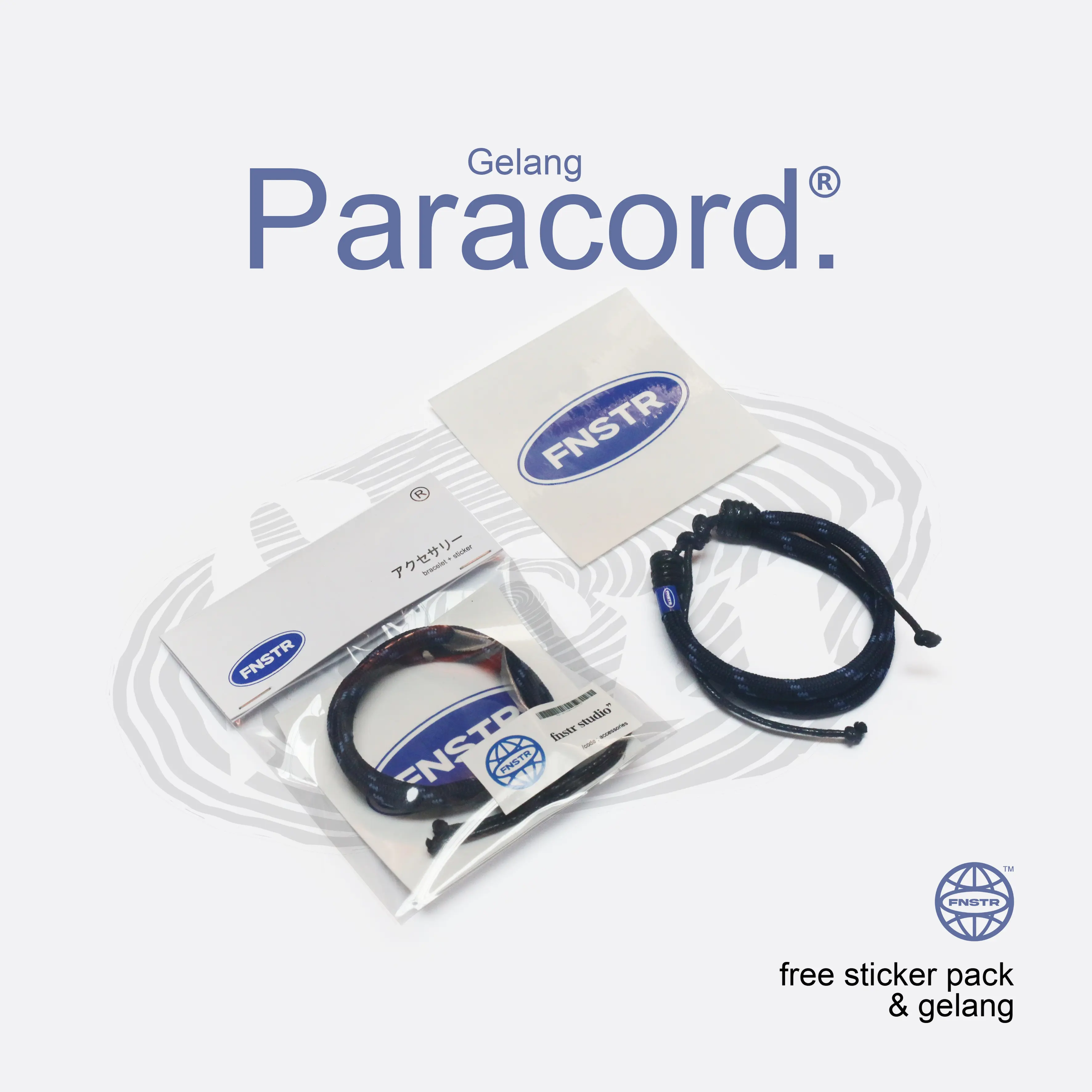 Gelang Paracord | Gelang Prusik 2 Layer | Gratis sticker Tali Bracelets