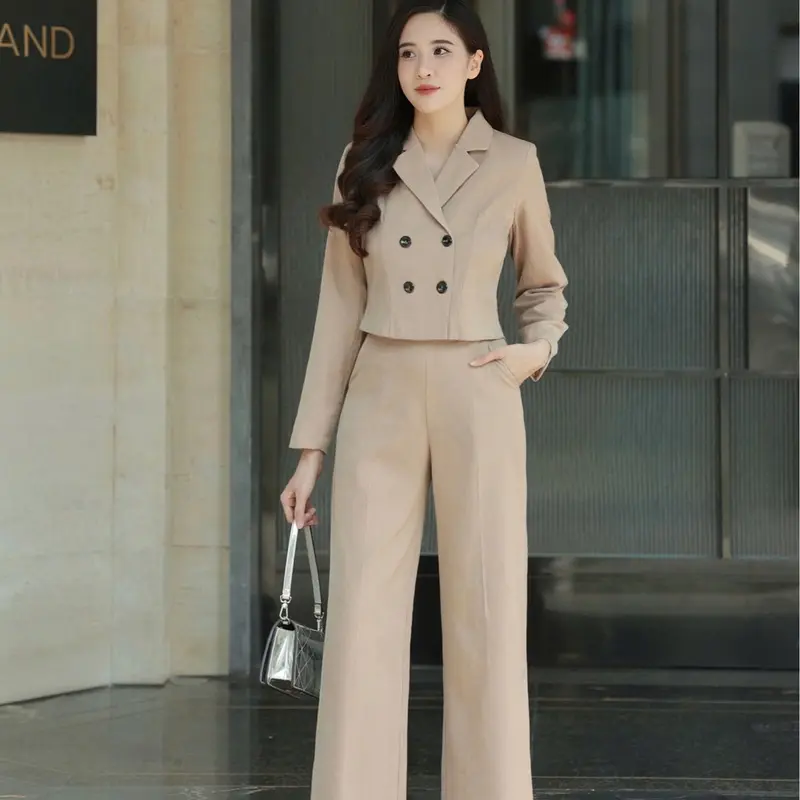 Sét vest Jessy Line áo dài tay và quần ống suông và dành cho nữ mã sq388 4