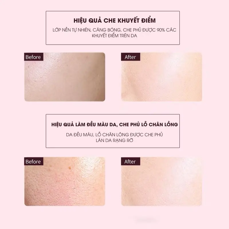 [MUA 1 TẶNG 1] Cushion kèm phấn phủ 2in1 siêu kiềm dầu, căng bóng Menow Super Glow Cushion & Compact Powder [TẶNG 1 LÕI F02] 3