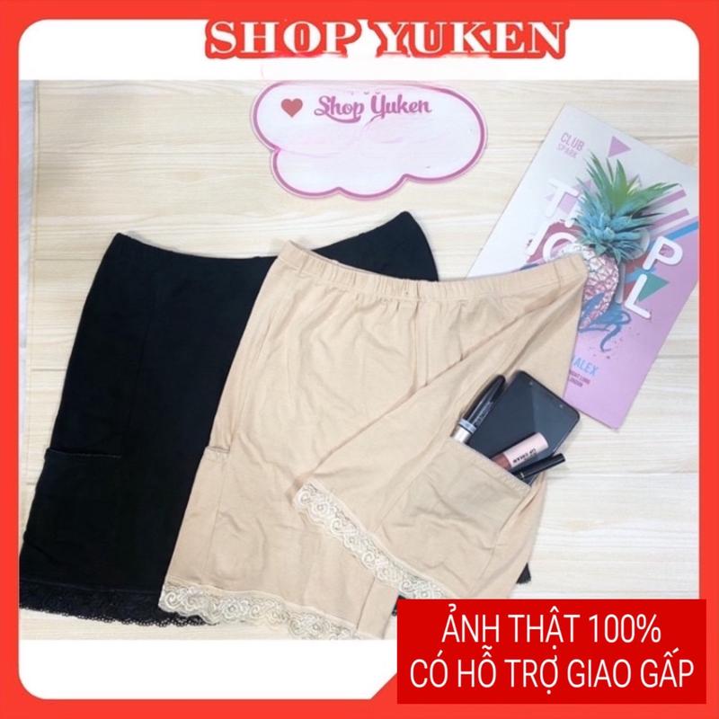  Big Size QV Túi . Quần váy mặc trong váy chất cotton  quần bảo hộ nữ dáng dài 45kg-85kg 