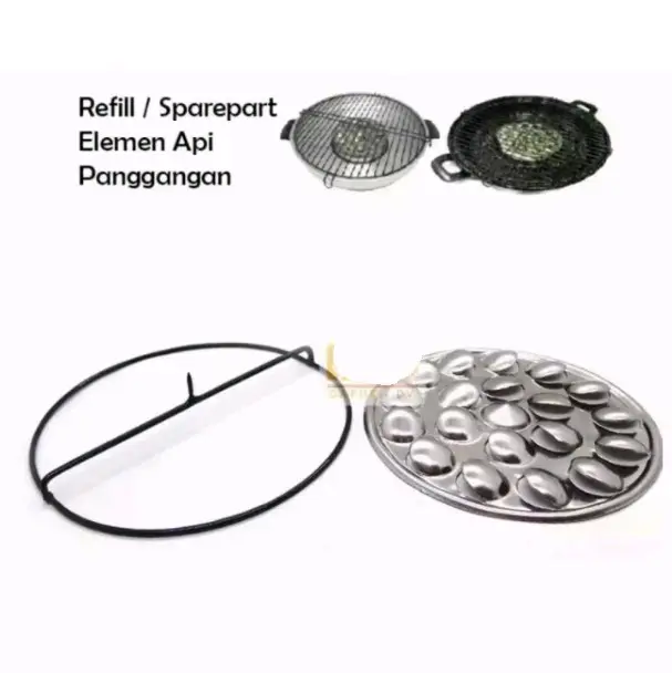 TERMURAH 1 pcs Tatakan refill staenlis baling² puteran happy grill roster. ukuran 13cm. masuk di semua panggangan happy grill roaster bbq 4