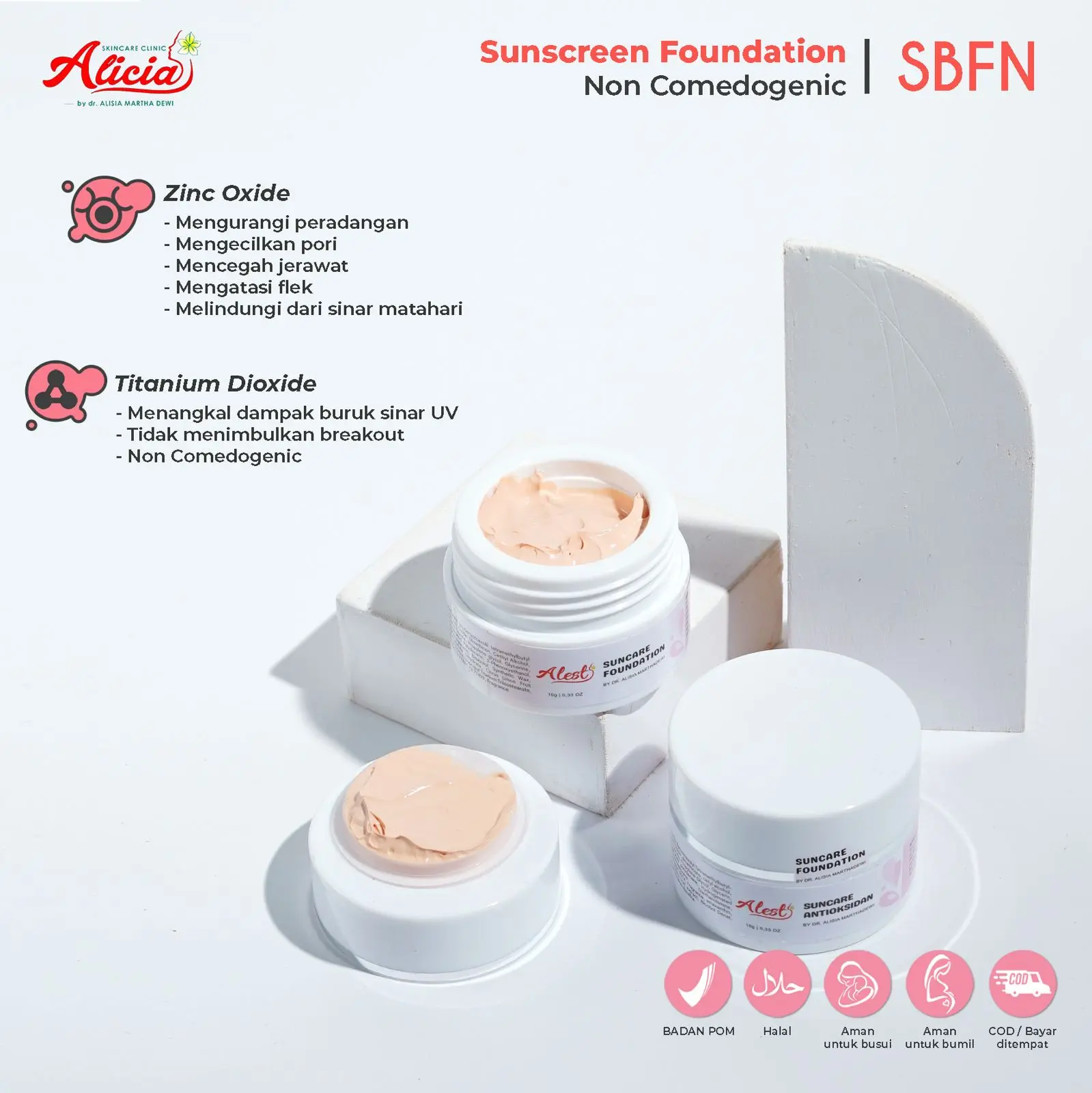 Alest Suncare Foundation Alicia Skincare (SBFN) SPF 30