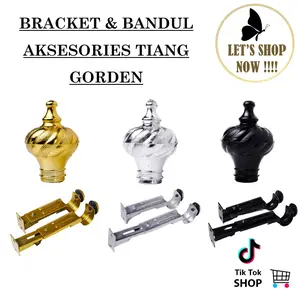 [SATUAN] AKSESORIES TIANG GORDEN - END CUP GORDEN - BANDUL BRACKET-  BRAKET - KAKI ROLLET TUTUP BATANG GORDEN TIANG GORDEN