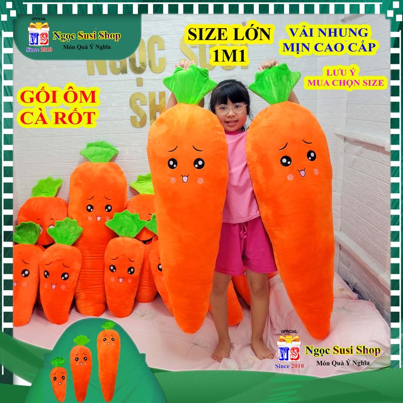 GỐI ÔM THÚ BÔNG CÀ RỐT SIÊU TO KHỔNG LỒ ÔM NGỦ - GẤU BÔNG HÌNH CÀ RỐT SIÊU MỀM MỊN CAO CẤP Toy Thú Nhồi Bông Đồ Chơi Doll Toy Phát Nhạc