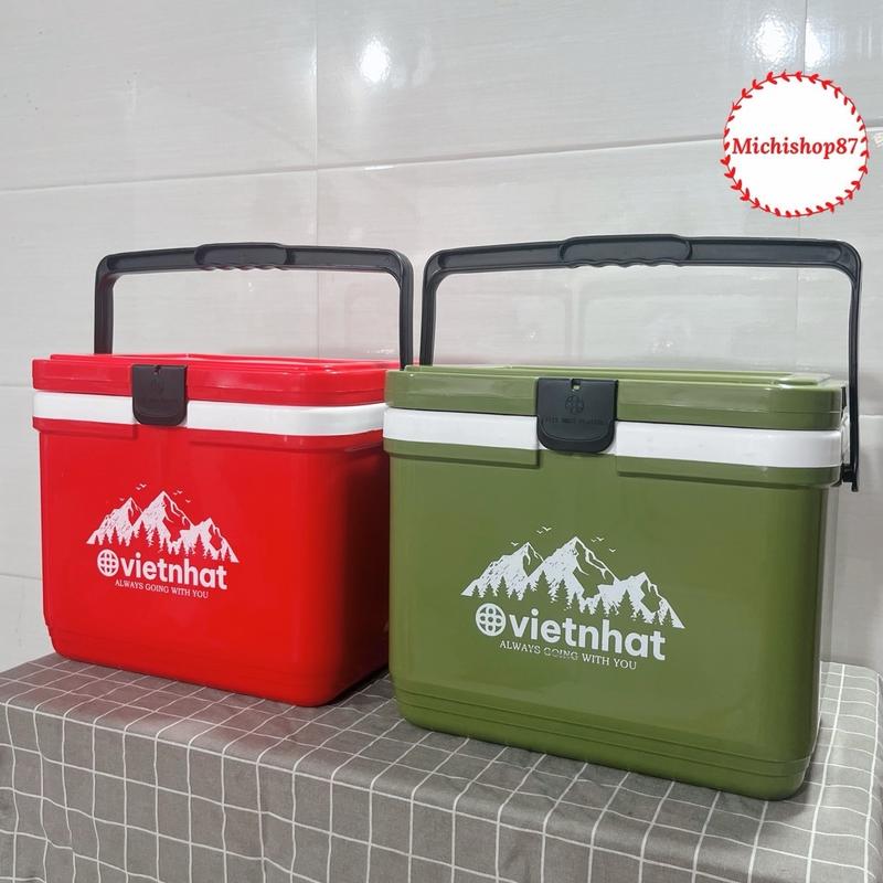 Phích đá vuông giữ nhiệt 13L- 16L Mẫu Mới Việt Nhật, Thùng đựng đá vuông giữ nhiệt 24 giờ
