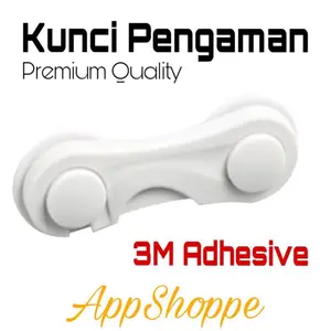 Kunci Pengaman Laci / Lemari / Kulkas DIY Lock System 3M Adhesive Tape