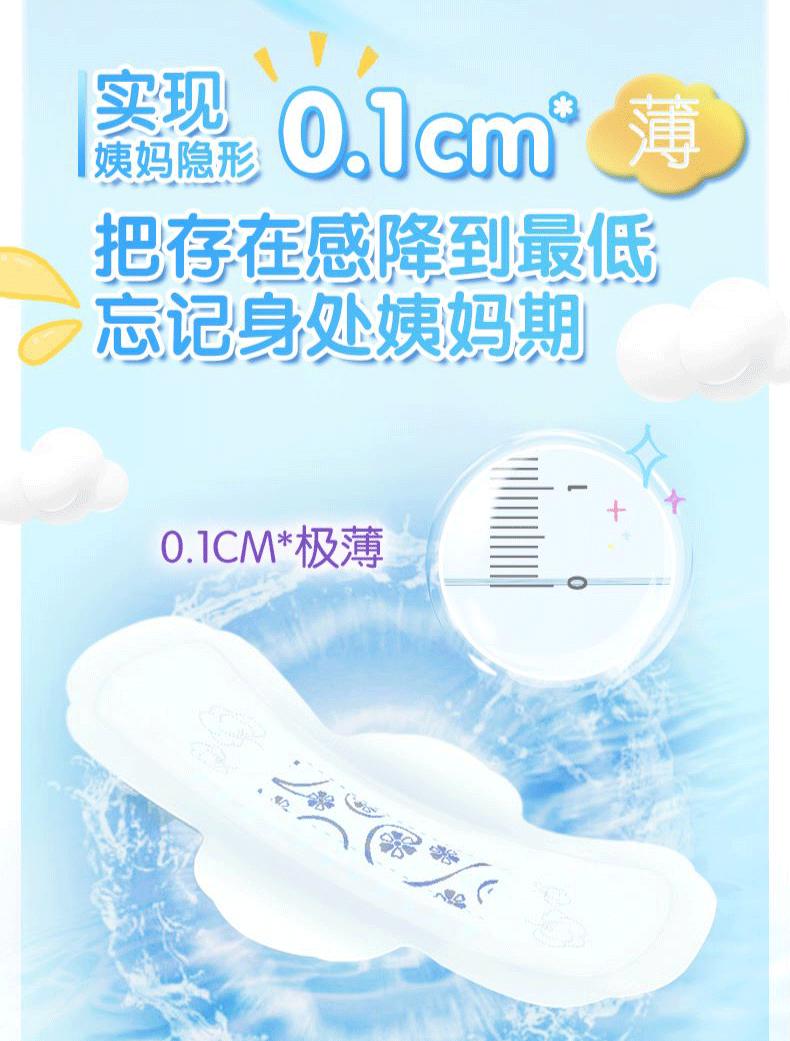 Product Introduction of ABC Mini Sanitary Pads 190mm 40 Pieces with Wings for Light Flow Day Use Ultra-thin Pads for Women Box 3