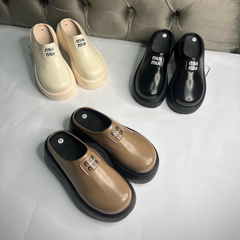   Chuẩn size  Sục lười nữ đế dày tăng chiều cao 6 phân 2025 - Shoes - DéP - Nhung dép sục lông giày Jean 