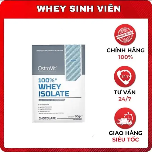 [1 lần dùng]  [Chính hãng] Gói Sample Bột Ostrovit Whey Protein Isolate 30g
