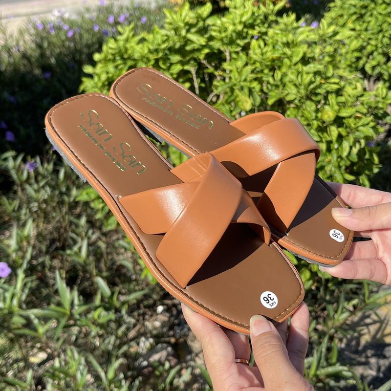 Product Introduction of SanSan_ Dép Lê DA 2 KIỂU MSD, Dép Lê  Quai Ngang  Slipper Nữ DéP Women GiàY 23