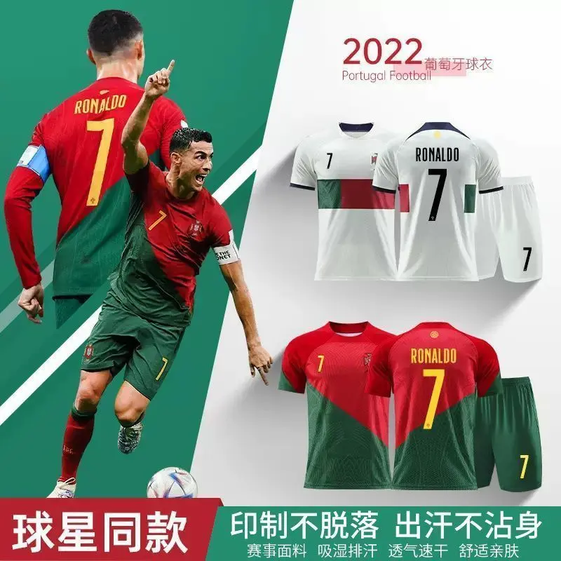 Đồng Phục Bóng Đá Đội Tuyển Bồ Đào Nha World Cup, Số 7 Cristiano Ronaldo Jersey, Dành Cho Nam, Người Lớn Và Trẻ Em, Có Thể Tùy Chỉnh, Bán Buôn, Năm 2025