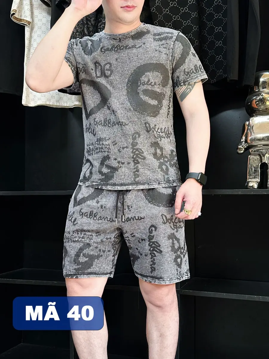 Mã H40. Bộ Hè Nam Thun  loang cao cấp