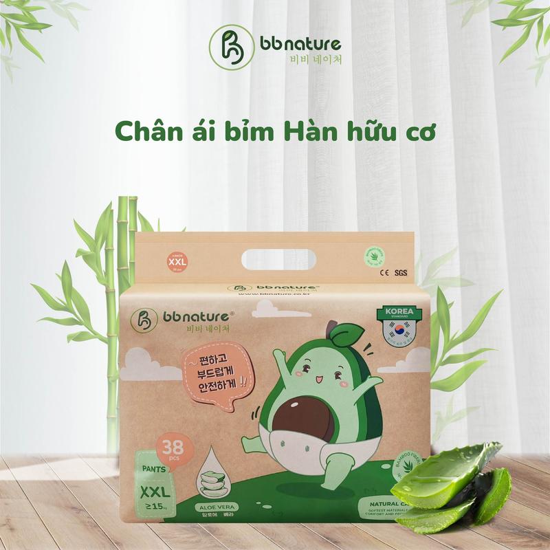   KHÔNG QUÀ  Tã Bỉm Dán Quần BB NATURE Công Nghệ Chất Liệu Sợi Tre Hữu Cơ An Toàn Cho Bé 