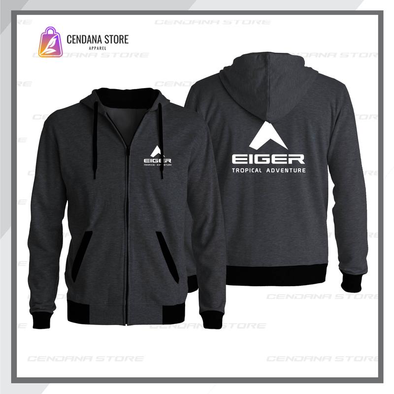 Jaket Gunung Sweater Eiger Adventure Pakaian Katun Fleece 1