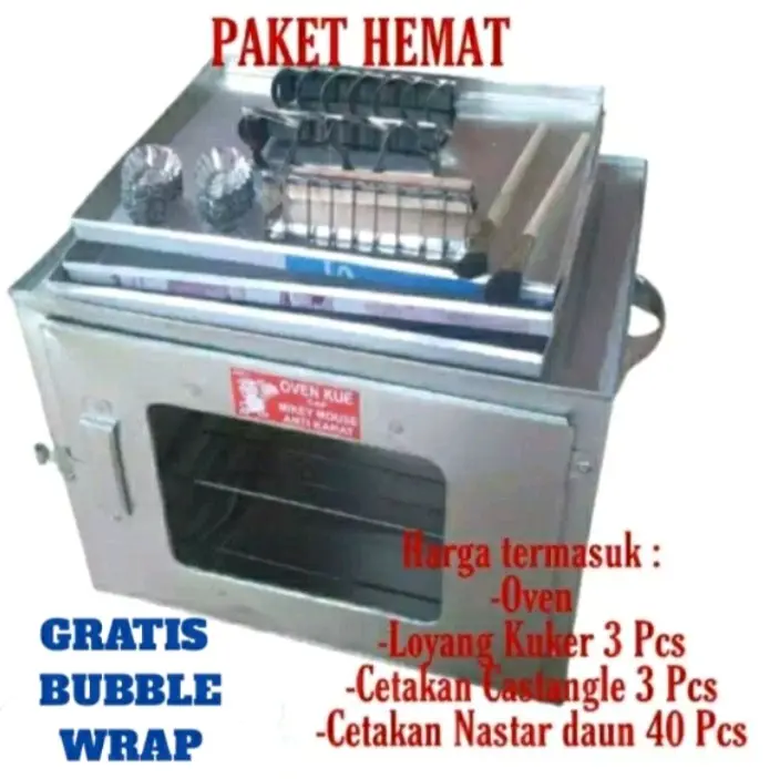 OVEN KUE /OVEN KOMPOR /OVEN TANGKRING SUSUN 3 GRATIS CETAKAN KUE. 0