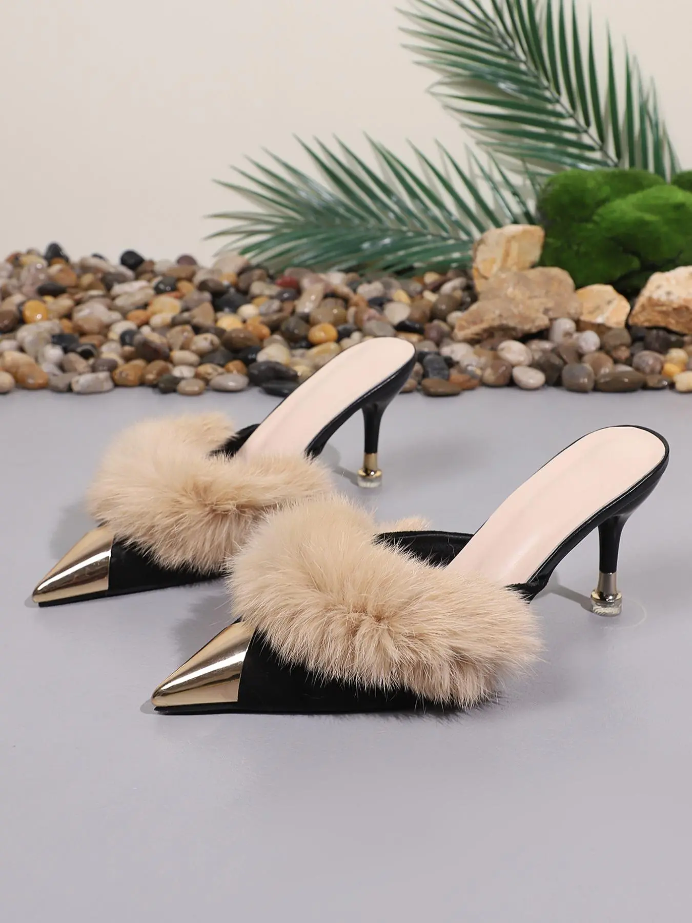 Women's Fashionable Pu Leather Heels, Elegant Pointed Toe High Heels for Party, Daily Clothing Decor for Women & Girls, Footwear, Classy