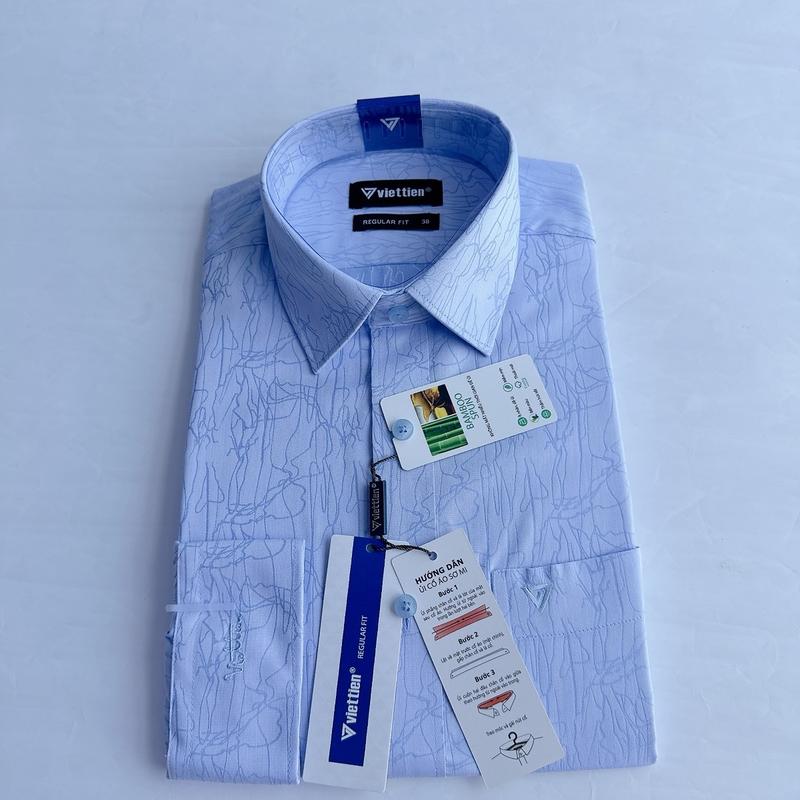 Áo sơ mi nam việt tiến dài tay phom regularfit -6675