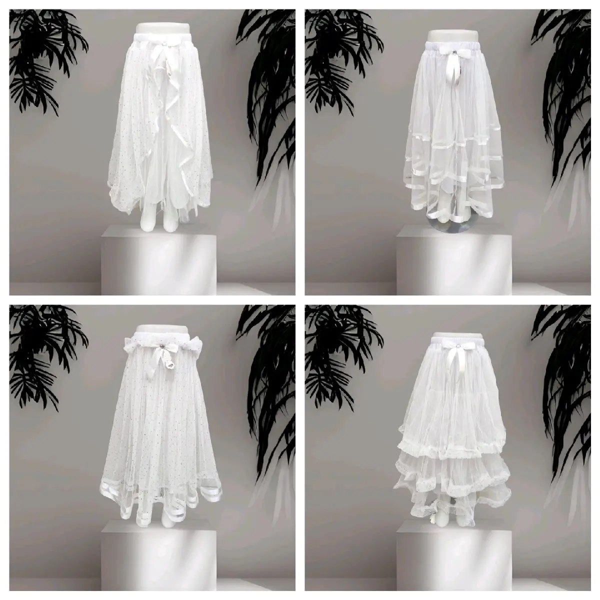 Rok panjang edisi putih / Rok pesta anak / Gaun anak / Rok tile anak / Rok tutu anak