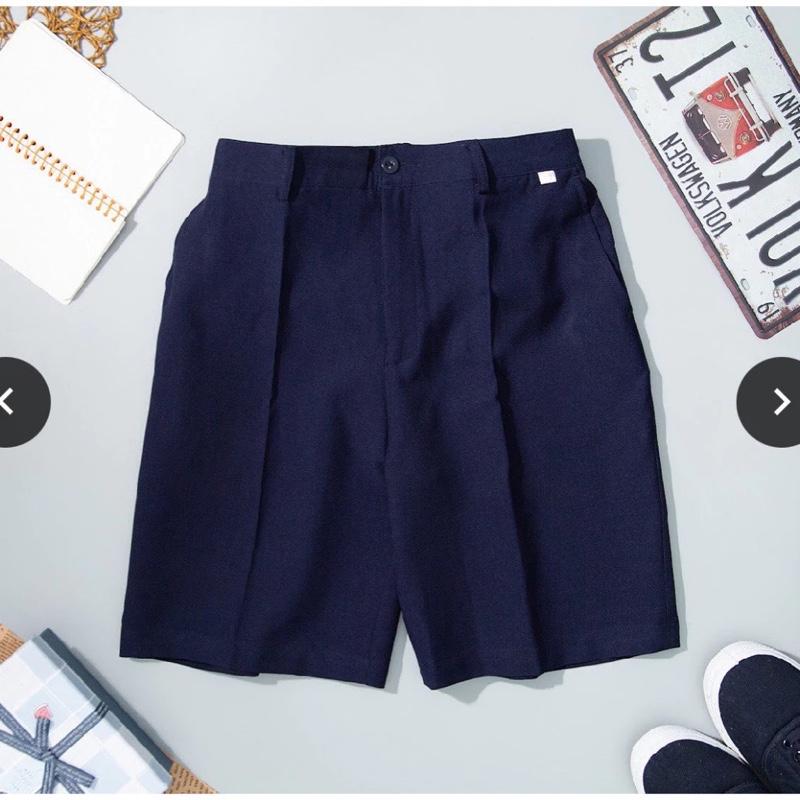 Quần short ngắn học sinh lưng chun sau đồng phục đi học tiểu học bé trai cấp 1 cấp 2,3