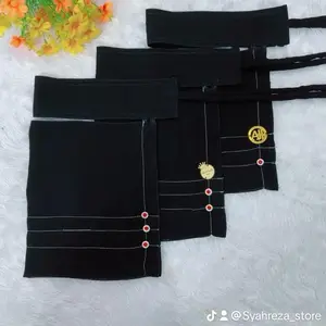 Niqob PERMATA | Matt Sifon Silky atau Jettblack Premium | Niqab Cadar Bandana Wolfis Terbaru Niqob 2 Layer