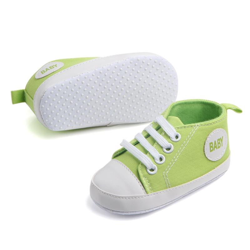 Product Introduction of Baby Boys Girls Canvas Shoes Casual Tie-Up High Top Sneakers Non-Slip Infant First Walkers 37
