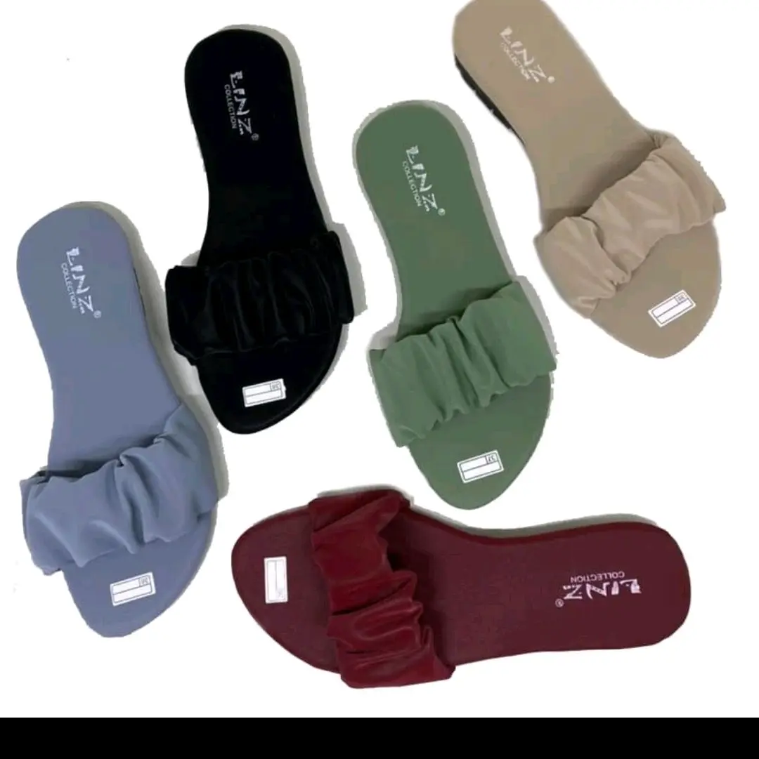 Sandal wanita teplek kokop kerut Vrg f16