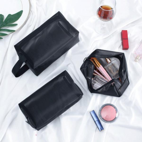 Product Introduction of Minimalist Heart Mesh Makeup Bag Large Capacity Ins Style High-Value Lipstick Bag Portable Makeup Pouch Flocked Small Bag 5