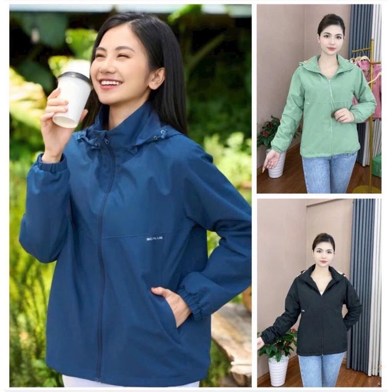 Áo Khoác Gió 3C PLUS LÓT LƯỚI. Chất liệu vải gió tráng bạc cao cấp .Chống Nước, Chống gió Chống Tia UV mũ tháo rời ... Nữ Jacket Top Women