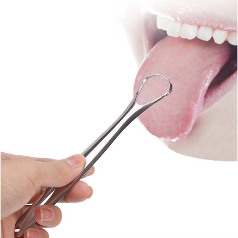 Dụng cụ vệ sinh lưỡi, cạo lưỡi sạch, nạo lưỡi bằng inox